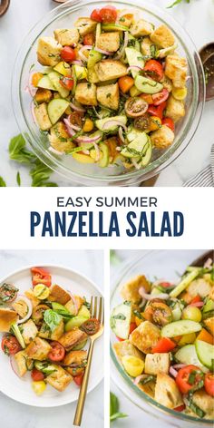 this easy summer panzanlla salad is the perfect side dish for any meal