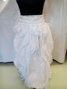 upcycled White Bridal  ruffled maxi rustic skirt/lacy/Endladesign/Handmade/boho/shabby chic/cottage Shabby Chic Outfits, Venice Carnival Costumes, Shabby Chic Clothes, Ruffle Maxi Skirt, Fluffy Skirt, Venice Carnival, Chic Cottage, Western Chic, Carnival Costumes