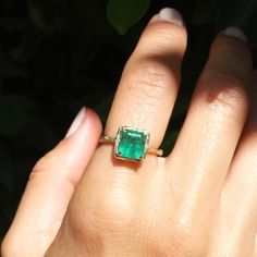 This Zambian emerald ring is set in 14k gold willow branch wire with diamonds scattered along the bezel. Emeralds are known to have qualities of growth, reflection. love and peace. Willows are know for their ability to bend without breaking. Handmade in Los Angeles 14k yellow gold 3.14 carats Diamonds 10x10mm Square Emerald Ring, Ethical Wedding, Rainbow Vintage, Willow Branches, Love And Peace, Beach Bridal, Square Ring, Zambian Emerald, Square Rings