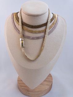 "The perfect gift for a bride, mothers, or valentine day to be. Find bridal bachelorette party necklaces, choker, gifts for your bridesmaids here. beaded necklaces are delicate, smooth and light on the skin. you could wear this exclusive beaded necklace for woman with many types of tops, dresses and t-shirts making you look super stunning. All sizes and colors available to choose in option. Materials: original Miyuki beads Necklace width: 6 millimeter Closure: Magnetic clasp  Can be personalized Here can see the bracelets set of the necklaces (matching bracelet): https://www.etsy.com/listing/1384816964/light-gold-color-bracelet-bead-bracelet If you like the item, please click \"favorite\", on the heart on the top right hand corner. your favorites, likes, shares and follow will be very much Gold Jewelry For Mother's Day Party, Mother's Day Party Gold Jewelry, Dainty Snake Chain Necklace For Party, Rose Gold Single Strand Necklace As Gift, Rose Gold Single Strand Necklace For Gift, Adjustable Snake Chain Elegant Choker, Multi-strand Metal Necklace For Gift, Elegant Snake Chain Choker, Elegant Adjustable Snake Chain Choker