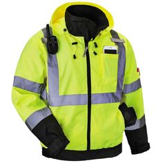 Wind + water resistant - 300D oxford outer shell + PU coating resists wind and water to keep you dry. 220g insulation - zip-out 220g micro fleece liner can be worn on its own or zipped into the shell for warmth without the extra bulk. Type R, class 3 - 2in ANSI-compliant reflective material for night-time conspicuity. Pockets + accessories - cell phone chest pocket, dual slot pen pocket on arm, dual slash pockets and dual Mic tabs for clipping radios. Dirt hiding panels - black panels on the sle Work Coat, Big Clothes, Black Panels, Work Jackets, Shell Jacket, Workout Jacket, Radios, Traditional Outfits, Puma Jacket