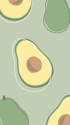 an avocado pattern on a green background