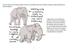 an elephant and its baby are depicted in this cartoon, with the caption's description below