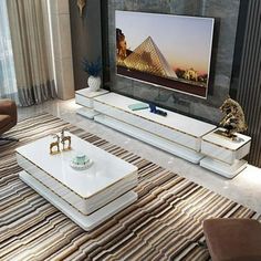 #homedecor, #interiordesign, #homedesign, #decor inspiration Tv Cabinet Design Modern, Center Table Living Room, Luxury Coffee Table, Tv Stand And Coffee Table, Luxury Marble, Simple Living Room, Tv Unit Design, Living Room Tv Stand, Glass Floor