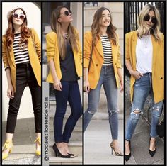 Yellow Blazer Outfit Classy, Yellow Blazer Outfits For Women, Mustard Yellow Blazer Outfit