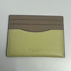 Coach Cardholder 4” X 3” Cardholder Wallet Coach, Bags Coach, Coach Bags, Wallets, Card Holder, Bag Lady, Wallet, Yellow, Women Shopping