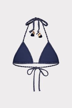 Made from our signature Italian sustainable swim fabric, this classic triangle bikini top comes in our new-for-the-season textured, gathered wave fabric with gold lurex detail. It ties at the back and the neck and is finished with a tassel detail. Wear it with one of our corresponding Textured Wave Bikini Bottoms. Beach Triangle Swimwear With Padded Cups, Triangle Beach Swimwear With Padded Cups, Triangle Swimwear With Padded Cups For Beach, Summer Triangle Tie Back Swimwear, Summer Triangle Tie-back Swimwear, Summer Triangle Swimwear With Tie Back, Triangle Tie-back Swimwear For Beachwear, Triangle Tie Back Swimwear For Poolside, Textured Waves