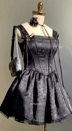 Goth Corset Outfit, Alternative Outfits, Kawaii Clothes, Harajuku Fashion, Fashion Design Clothes, Edgy Outfits, Fancy Dresses, Cute Fashion, I Dress