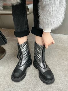 Vanessas 2023 Warm Casual Women Mid Calf Boots Winter Fashion Shoes Outfit Inspo Spring, Fashion Shoes Boots, Spring Break Outfit, Early Spring Outfits, Boots Winter, Y2k Outfits, Outfits Spring, Womens Mid Calf Boots, Calf Boots