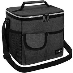 opux Large Insulated Lunch Bag for Men Women, Leakproof Thermal Lunch Box Work School, Soft Lunch Cooler Tote Bag with Shoulder Strap for Adult Kid, Boy, Girl, Reusable Lunch Pail, Dark Gray INSULATED & LEAKPROOF LUNCH BAG: The lunch cooler bag for men and women features a food-grade PEVA lining that is both leakproof and easy to clean, so you don't have to worry about water, soup or sauce leaks. The thick thermal foam insulation ensures your food stays hot or cold for hours, while providing superior protection. Stay organized with our leakproof lunch box that keeps your meals fresh and your containers secure. This lunchbox is great for taking to school, office, work, and gym. LARGE CAPACITY LUNCHBOX: This large-sized lunch box tote measured with roomy dimensions of 10 x 8 x 9.5 inches, it Lunch Boxes For Men, Lunch Box Cooler, Lunch Boxes For Women, Thermal Lunch Bag, Mens Lunch Bag, Lunch Pail, Thermal Lunch Box, Cooler Tote Bag, Lunch Tote Bag