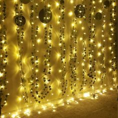 Green Leaf Rattan Artificial Ivy Garland Fake Leaf Plants Vine Garland String Light 2 Meters 20 LEDs USB Powered Wedding Party Christmas Holiday Patio Decoration and PC White and colorful You can it on wall, doors, swing, mirrors, and anywhere as you like. Artificial hanging plants are perfect for any decoration project. 93g Perfect for party, , garden, indoor and decoration, etc. All along garland is twisted a copper wire containing warm white and colorful LED lights, which make garland appear Collage Mural, Ivy Vine, Led Curtain, Curtain String Lights, Digital Wall Clock, Artificial Leaf, Hanging Garland, Ivy Leaf, Leaf Garland