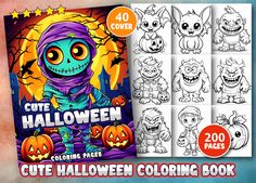 Unleash the Halloween fun with our "200+ Cute Halloween Coloring Book for Kids, "! This delightful collection is packed with over 200 adorable illustrations, perfect for little artists who love all things spooky and sweet. Whether you're creating a unique coloring book or just looking for fun, festive activities for kids, this collection has everything you need to bring Halloween to life. Each design is crafted to capture the whimsical spirit of Halloween with cute characters and playful scenes, Festive Activities, Halloween Coloring Book, Book For Kids, Book Bundles, Halloween Coloring, Colouring Books, Cute Characters, Cute Halloween, Spirit Halloween