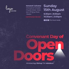 an event poster for the convention day of open doors