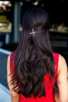 Hair Style Vedio, Engagement Hairstyles, Long Indian Hair, Open Hairstyles, Indian Bridal Hairstyles, Hair Up Styles, Long Hair Girl, Easy Hairstyles For Long Hair