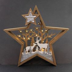 Christmas Star With Deer Scene Wood Lighted Led Winter 134214 Christmas craft ideas #christmascraftideas Christmas craft idea #christmascraftidea #christmas #craft #idea merry christmas #merrychristmas 17.841