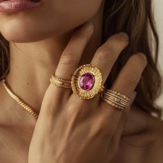 Gemstone Medallion Ring, 14K Gold Gemstone Oval Ring, Gold Fluted Oval Ring, Designer Women Oval Ring, Handmade Oval Ring ♦️ ITEM     D E T A I L S ♦️ ✦ Name : Medallion Pendant ( Only Pendant)  ✦ Metal : 925 Silver ✦ Size : 22MM ✦ Stone : Select the variations                                                                                SIXTH SENSE JEWELS ✦ Our all design are made to order. We need 6 to 8 days for making and delivery to depend on the shipping method you select. ✦Product & gems Oval Rings, Round Rings, 925 Silver Rings, Metal Rings, Band Rings, 925 Silver, Ring Size, Jewelry Rings, Silver Rings