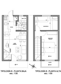 the floor plan for a two bedroom apartment with an attached kitchen and living room area