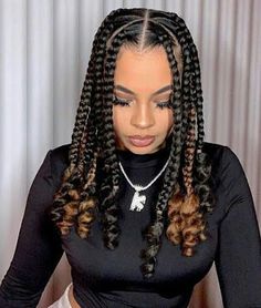 New Hair Style For Girls 2023 Black, Flat Cornrow Hairstyles, Braids Hairstyles With Extensions, Bantu Braids, Black Women Hair Styles, Extension Hairstyles, Cabello Afro Natural, Big Box Braids Hairstyles