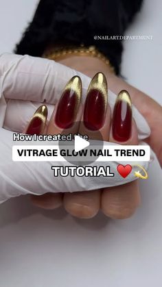 Siri | NAIL ARTIST & MENTOR | Siranush Ambartsumian on Instagram: "You have no idea how many times I’ve read the word ‘TUTORIAL’ in the past 3 days! 😅🫶   The VITRAGE GLOW NAILS tutorial is finally here because Christmas is coming, and we all want to be prepared! Here’s a step-by-step video made with love just for you! 🥰  Don’t forget to hashtag #VitrageGlowNails and share, share, share! ♥️💫  As always, I used NAILSPIRACY @nailspiracy.shop products for this look.   • Builder Gel: Essential BLISS • Jelly Colour: VITRAGE RED  • Gold Cat Eye: GLOW # 4 • Gold Chrome: MIRAGE # 4 • Top for chromes: SECRET   #nailspiracy #nailartdepartment #gelmanicure #christmasnails #nailtrends #cateyenails #chromenails" Sand Nails, Minimal Nails, Chrome Powder, Glow Nails, Builder Gel, Cat Eye Nails, Gold Chrome, You Have No Idea