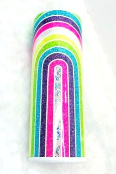 20oz Skinny Epoxy Neon Rainbow Burst Tumbler Cup Glitter Burst Tumbler, Neon Glitter, Short Quote, Family Decals, Glitter Rainbow, Fishing Decals, Monogram Tumbler, Funny Decals, Best Friend Mug