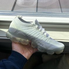 Womens Size 7 / Nike Air Vapormax Flyknit White Sneakers Nike Shoes Womens, Nike Air Vapormax Flyknit, Vapormax Flyknit, Air Vapormax, Nike Air Vapormax, Nike White, Shoes Womens, White Nikes, White Sneakers