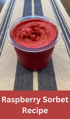 Raspberry Sorbet Recipe Raspberry Sorbet Recipe Ninja Creami, Berry Sorbet Ninja Creami, Ninja Creami Breeze, Raspberry Ninja Creami, Alcoholic Ninja Creami Recipes, Raspberry Sorbet Recipe Ice Cream Maker, Creami Ninja Recipe Sorbet, Ninja Creami Strawberry Sorbet Recipes, Ninja Creami Raspberry Sorbet