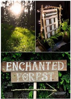 an image of a sign that says enchanted forest