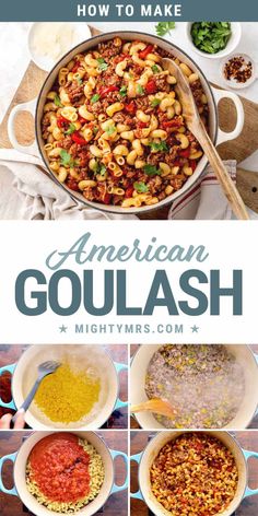 How to Make American Goulash Ground Beef Macaroni, Ground Beef Goulash, Beef Macaroni, Old Fashioned Goulash, American Goulash, Goulash Recipes, Macaroni Pasta, Italian Spices, Crockpot Soup Recipes