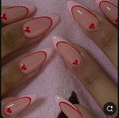 Valentine Nails Pink, Red Acrylic Nails, Nail Goals, Nail Designs Valentines, Valentine Nails, Valentines Day Nails, Nail Art Inspo, New Nails