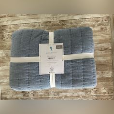 the blue blanket is on display for sale