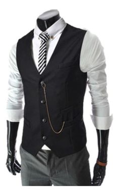 Terno Aesthetic, Formal Button-up Vest, Luxury Semi-formal Vest With Suit Collar, Luxury Semi-formal Vest With Notch Lapel, Terno Slim, Saitama One Punch, Saitama One Punch Man, Naruto Gaara, Men Stylish Dress