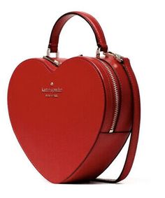 Top Rated NWT Kate Spade Love Shack Heart Crossbody Purse Leather Candied Cherry Red New, Women's Bags Heart Crossbody Bag, New York Love, Kate Spade Heart, Cherry Candy, Kate Spade Outlet, Heart Bag, Leather Crossbody Purse, Personalized Accessories, Cherry Red