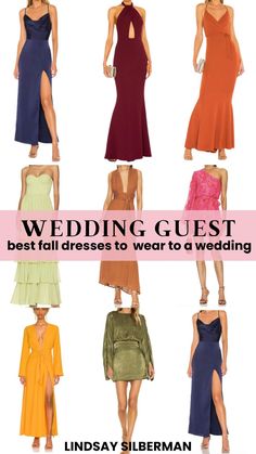 Here are some fall wedding guest dresses that are stylish yet seasonally appropriate. These are some favorites to help you look your best during all of your wedding guest festivities. From the best fall colored wedding guest dresses to the best long sleeved wedding guest dresses, you'll find something to help you figure out what to wear to a fall wedding on this list. | fall wedding guest dress october outdoor | fall wedding guest dress november | fall wedding guest dress september Wedding Guest Dress November, Wedding Guest Dress October, Fall Wedding Guest Dress November, Fall Colored Wedding, Fall Wedding Guest Dress October, Wedding Guest Dress September, Fall Wedding Guest Dress September, Fall Wedding Guest Dresses, Black Wedding Guest Dresses