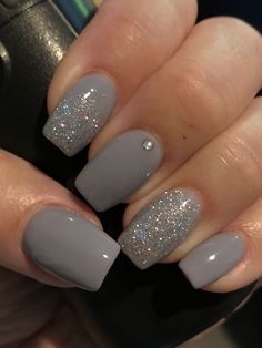 Dark Color Nails, Ombre Nail Design, Stars Nails, Fall Wedding Nails, Unghie Sfumate, Ombre Acrylic Nails, Nail Design Inspiration, Gray Nails