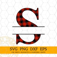 the svg dxf font is shown in red and black plaid