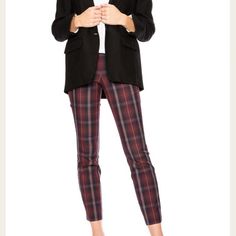 Like New Condition. Rag & Bone Simone Stretch Cotton Plaid Pants With Side Zip. Fitted Silhouette. Ankle Length. Model Is 5' 9" Wearing Size 2. Made With 75% Cotton, 22% Nylon, 3% Elastane. Plaid Pant, Bone Pants, Plaid Pants, Fitted Silhouette, Rag & Bone, Stretch Cotton, Ankle Length, Side Zip, Pant Jumpsuit