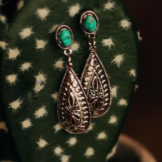 These earrings are nickel plated droplets with a turquoise stone! They are very lightweight & perfect for any outfit! LENGTH: 2" 0.3 OZ Sterling Jewelry, Wedge Heel Sandals, Handmade Clay, Glitz And Glam, Work Clothes, Flat Sneakers, Rain Drops, Odessa, Accessories Rings