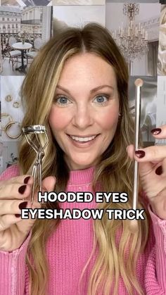 Date Night Eye Makeup Hooded Eyes, Makeup For Blue Eyes Blonde Hair Over 40, Colored Eye Shadow, Hooded Eye Tricks, Hooded Green Eyes Makeup, Hooded Eye Natural Makeup Looks, Eyeshadow For Brown Hooded Eyes, How To Put On Eyeshadow For Hooded Eyes