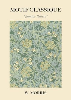 the front cover of a book with an image of flowers and leaves in green, yellow and