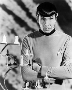 star trek captain spock playing chess in the original television series,'star trek '