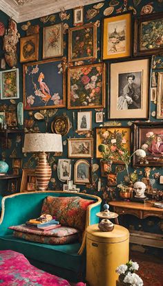 Vintage maximalism Vintage Maximalism, Maximalist Interior Design, Maximalist Interior, Vintage Interior Design, Framed Pictures, Maximalist Decor, Maximalism, Vintage Interior