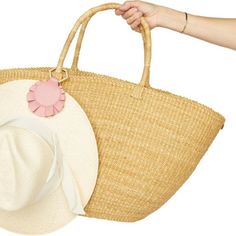 Designer Lindsay Albanese Eliminates The Need For A Hat Box With A Revolutionary Toptote Holder That Lets You Carry Your Hat Hands-Free When Out And About. Simply Attach The Holder To Your Hat's Brim And Hook The Carabiner Ring Onto Your Bag Or Luggage Tag For A Carefree Travel Solution. Leather/Goldtone Plate Imported Pink Straw Travel Bag, Chic Pink Straw Bag For Everyday Use, Chic Pink Straw Bag For Summer, Chic Pink Straw Bag For Shopping, Chic Pink Straw Bag For Travel, Hat Holder, Leather Hat, Anthropologie Accessories, Hat Box