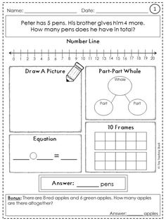 First Grade Math Boom Cards - Tiny Teaching Shack Number Lines, Subtraction Word Problems, Math Problem Solving, Solving Problems, Math Practice, Math Words, Math Word Problems, Math Addition