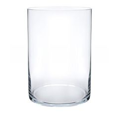 an empty glass is shown on a white background