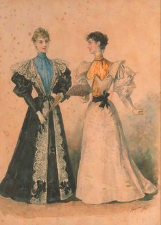 1870 Fashion Plate, 1910s Fashion Plates, 1890s Fashion Plates, La Belle Epoque Fashion, 1893 Fashion, 1900 Fashion Plate, Edwardian Fashion Plates