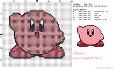 a cross stitch pattern with an image of a pink pig on the front and side