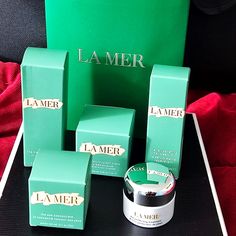 Set Includes: (5 Pcs) 1 Fl 30 Ml The Treatment Lotion, 7 Ml The Rejuvenating Hand Srum, 7ml The Moisturizing Soft Crame, 7ml The Perfecting Treatment & 3ml The Eye Concentrate. Plus A Cute Gift Bag. Perfect For Traveling! Travel Jar, La Mer Moisturizing Cream, Empty Jar, Hydrating Serum, Anti Aging Cream, Gel Cream, Skin Care Women, Cute Gift, Moisturizer Cream