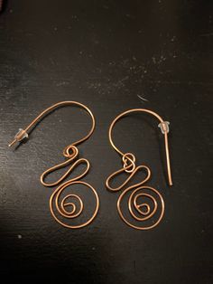 Spirals Fusion Beads, Silver Earrings Handmade, Wire Work Jewelry, Work Jewelry, Wire Work, Wire Art, Copper Earrings, Copper Jewelry, Chandelier Earrings