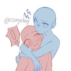 an alien hugging another character with the caption commeby