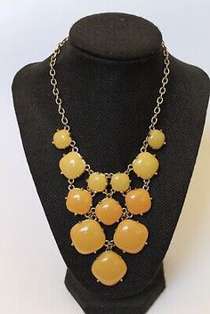 Deep Sunshine & Yellow Bib Statement Necklace Gold Tone Adjustable Glam Bib   | eBay Yellow Costume Jewelry Necklace For Formal Occasions, Yellow Costume Jewelry Necklace For Formal Events, Statement Necklace Gold, Gold Statement Necklace, Sunshine Yellow, Fashion Jewelry Necklaces, Necklace Gold, Lobster Claw, Fashion Watches